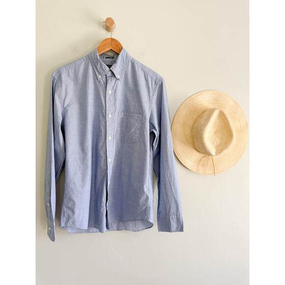 J Crew Factory | NWOT | Slim Untucked flex casual shirt in Waterfall Blue | Sz M - Picture 2 of 9